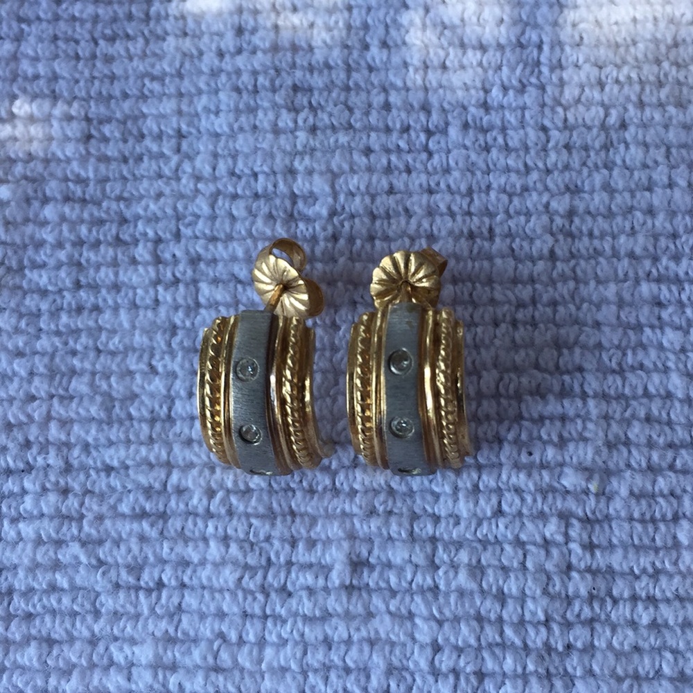 Mini gold plated hoop earrings